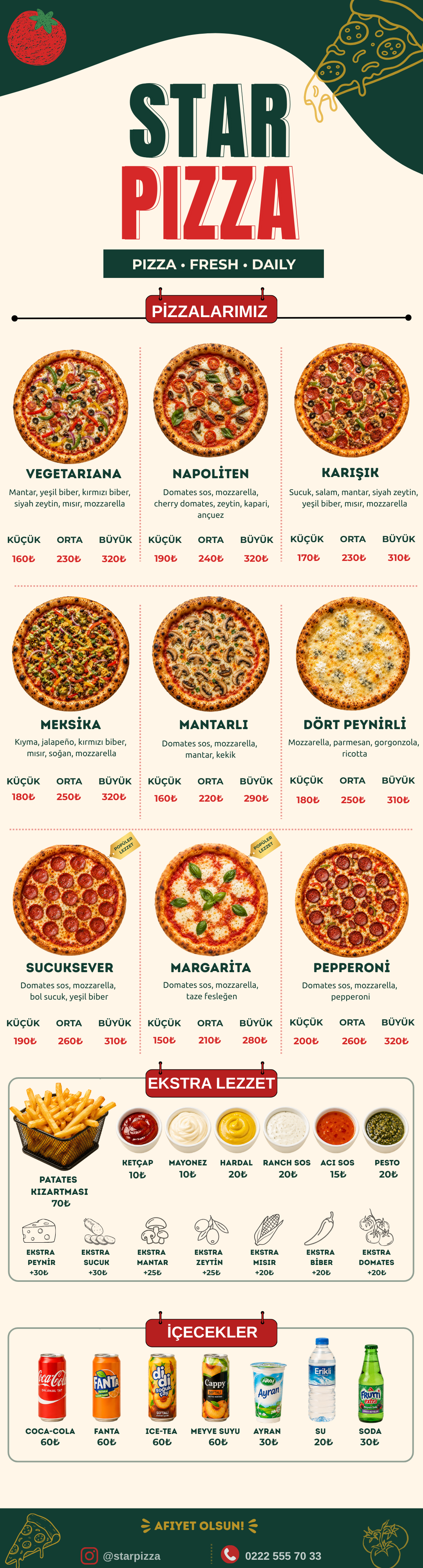 Star Pizza Dijital Menü